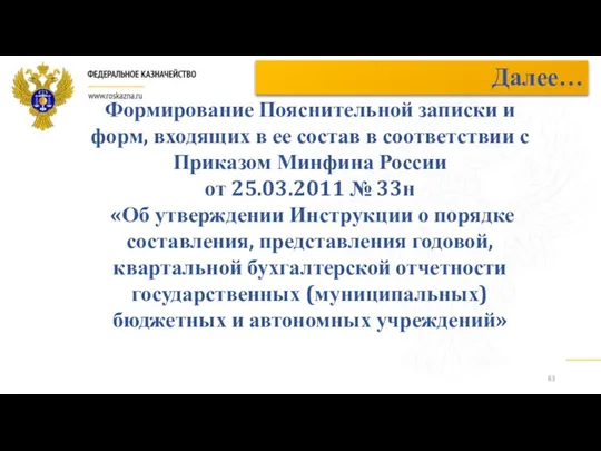 Формирование Пояснительной записки и форм, входящих в ее состав в