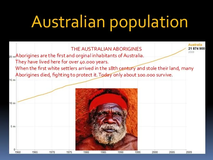 Australian population THE AUSTRALIAN ABORIGINES Aborigines are the first and