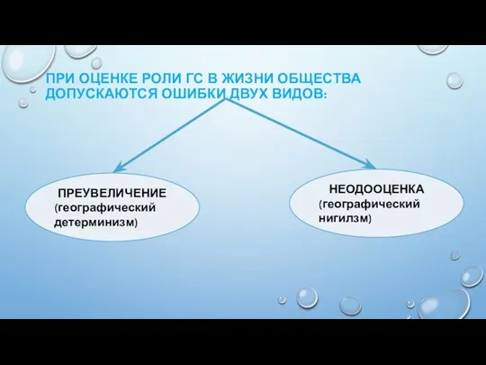 ПРИ ОЦЕНКЕ РОЛИ ГС В ЖИЗНИ ОБЩЕСТВА ДОПУСКАЮТСЯ ОШИБКИ ДВУХ