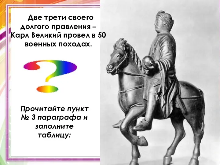 Две трети своего долгого правления – Карл Великий провел в