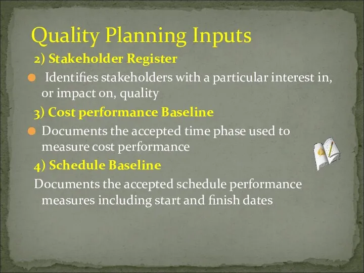 2) Stakeholder Register Identifies stakeholders with a particular interest in, or impact on,