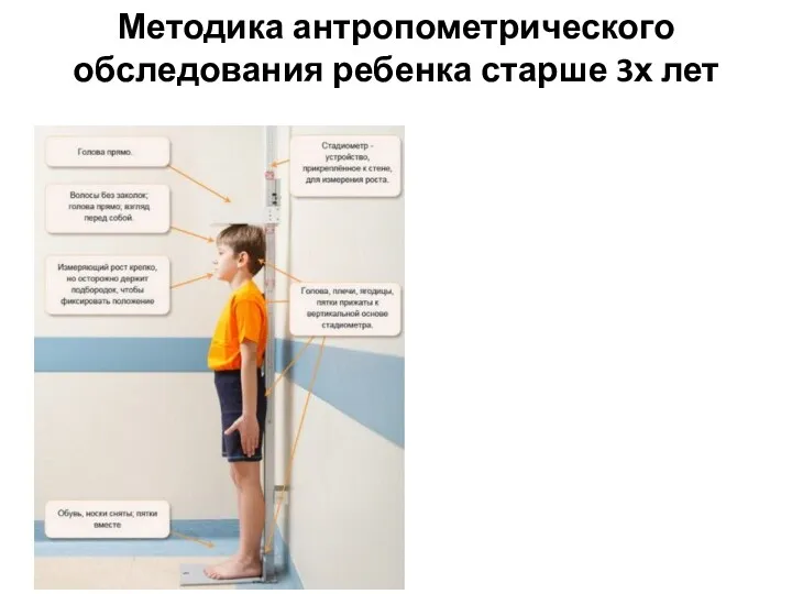 Методика антропометрического обследования ребенка старше 3х лет