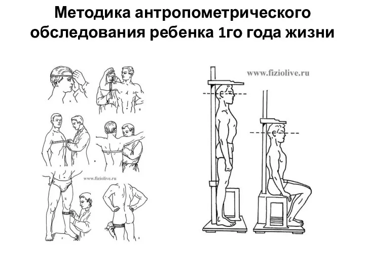 Методика антропометрического обследования ребенка 1го года жизни