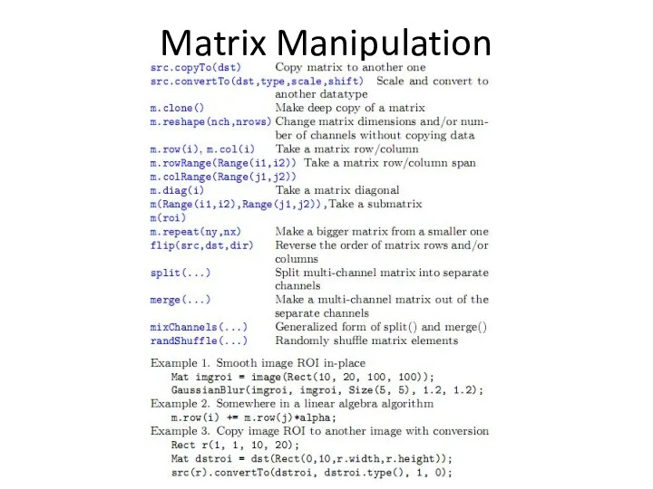 Matrix Manipulation