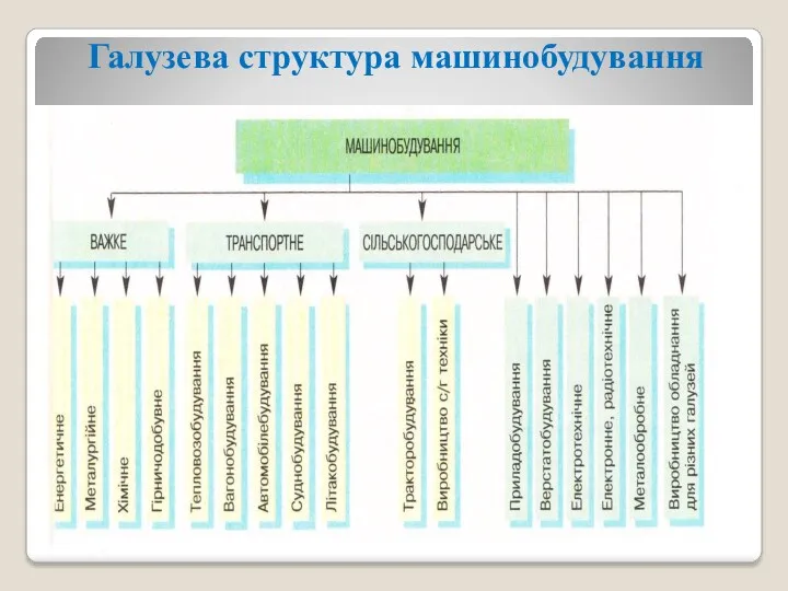 Галузева структура машинобудування