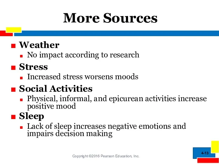 More Sources Weather No impact according to research Stress Increased
