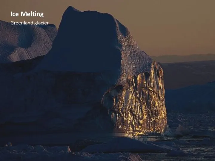 Greenland glacier Ice Melting