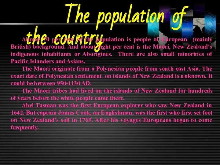 The population of the country Almost 70 per cent of