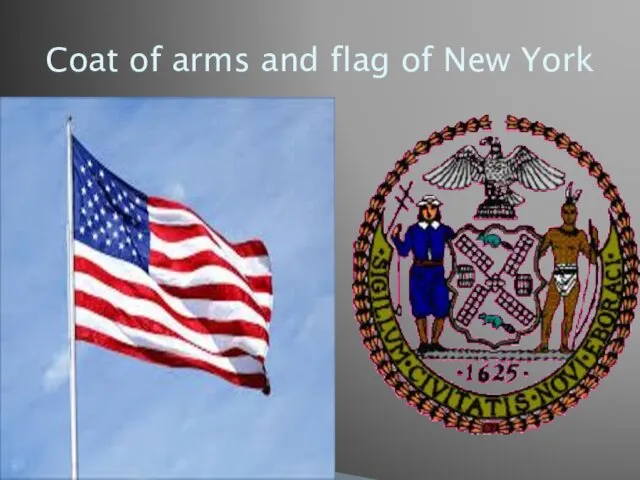 Coat of arms and flag of New York