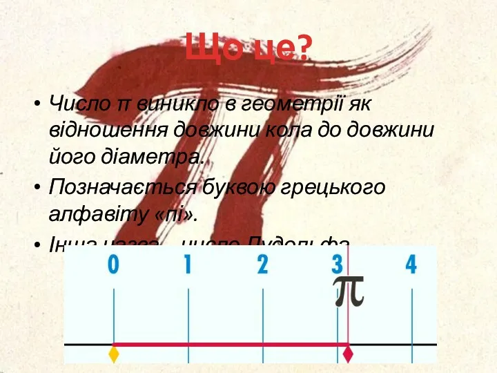 Що це? Число π виникло в геометрії як відношення довжини