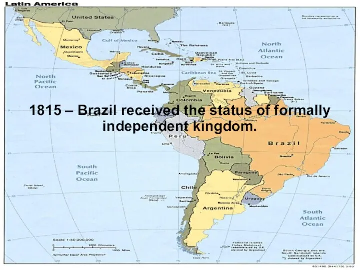 1815 – Brazil received the status of formally independent kingdom.