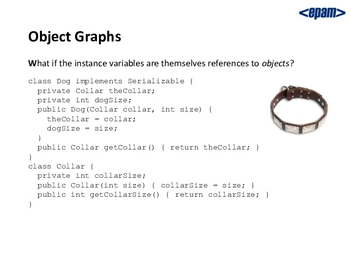 Object Graphs What if the instance variables are themselves references