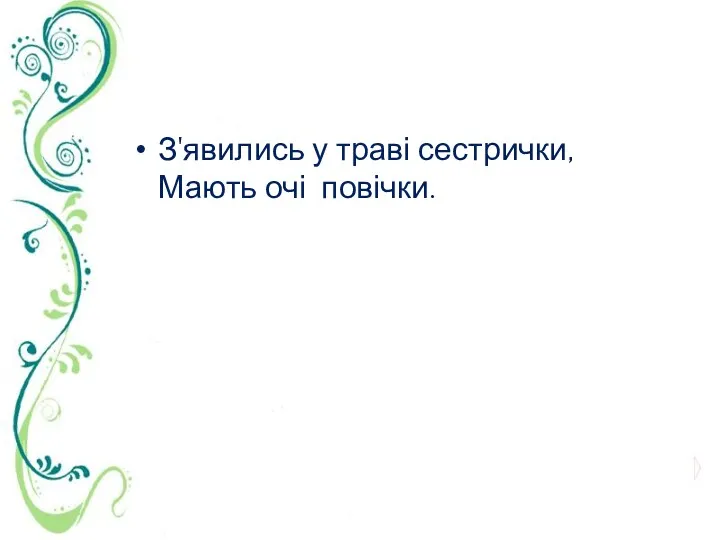 З'явились у траві сестрички, Мають очі повічки.