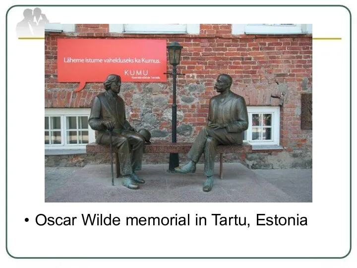 Oscar Wilde memorial in Tartu, Estonia