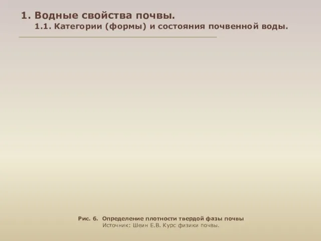 Рис. 6. Определение плотности твердой фазы почвы Источник: Шеин Е.В.