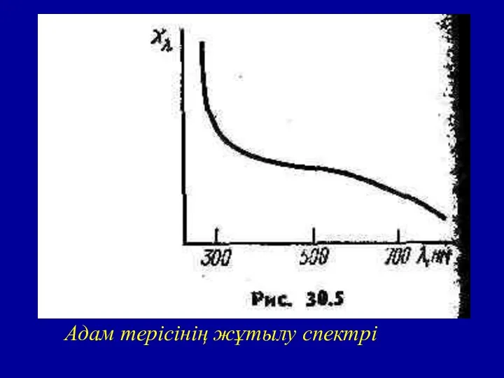 Адам терісінің жұтылу спектрі