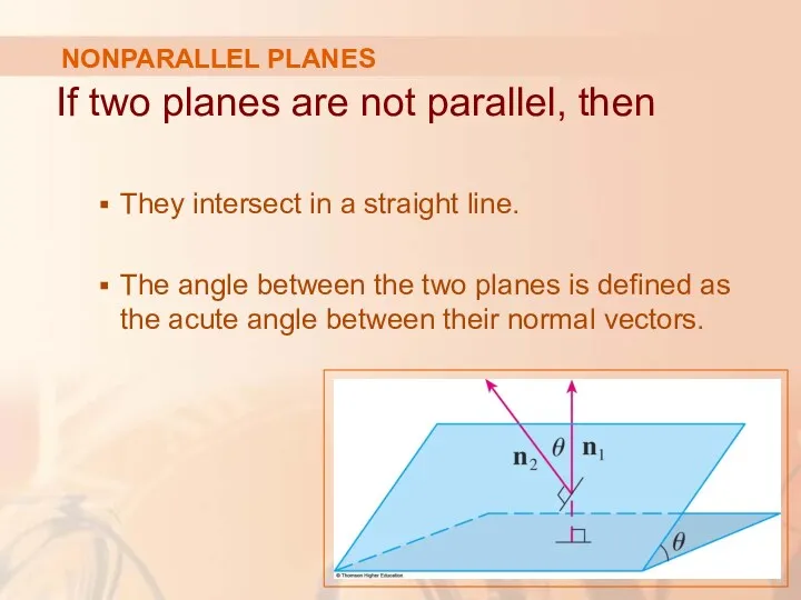 NONPARALLEL PLANES If two planes are not parallel, then They