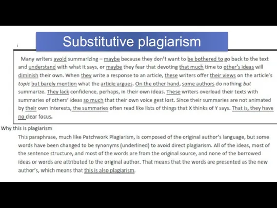 www.saccwasp.com E-mail: saccwasp@gmail.com Substitutive plagiarism