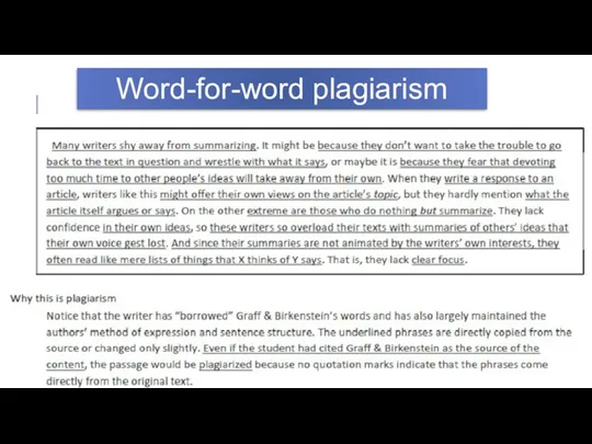 07.06.16 www.saccwasp.com E-mail: saccwasp@gmail.com Word-for-word plagiarism