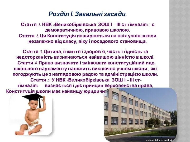 Розділ І. Загальні засади. Стаття 1. НВК «Великобірківська ЗОШ І – ІІІ ст-гімназія»