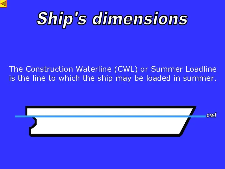 sound cwl The Construction Waterline (CWL) or Summer Loadline is the line to