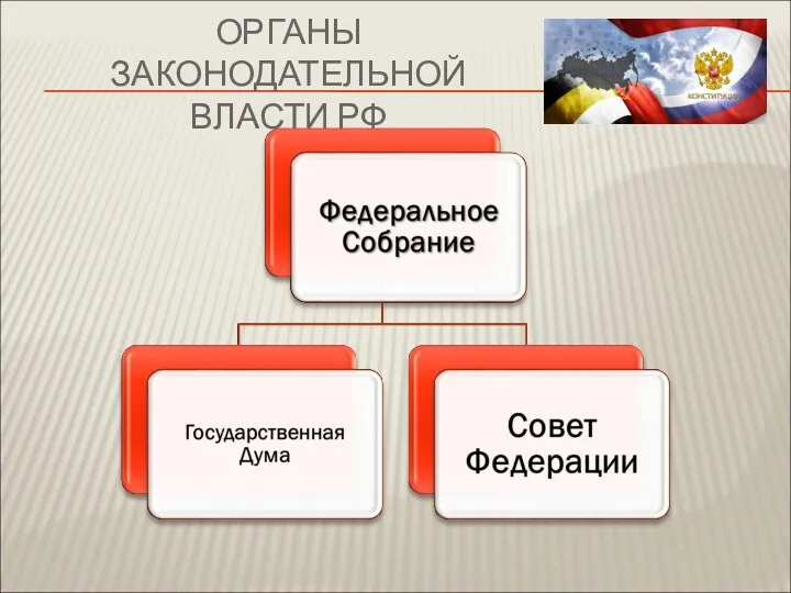 ОРГАНЫ ЗАКОНОДАТЕЛЬНОЙ ВЛАСТИ РФ