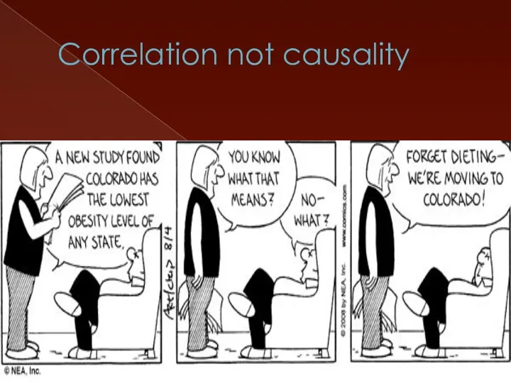 Correlation not causality