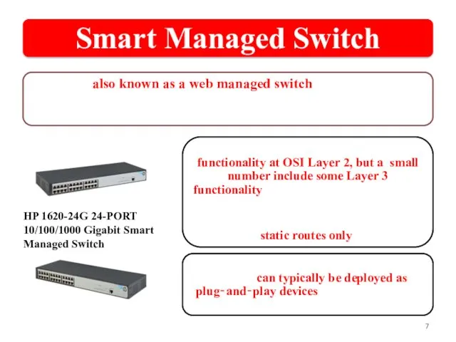 HP 1620-24G 24-PORT 10/100/1000 Gigabit Smart Managed Switch