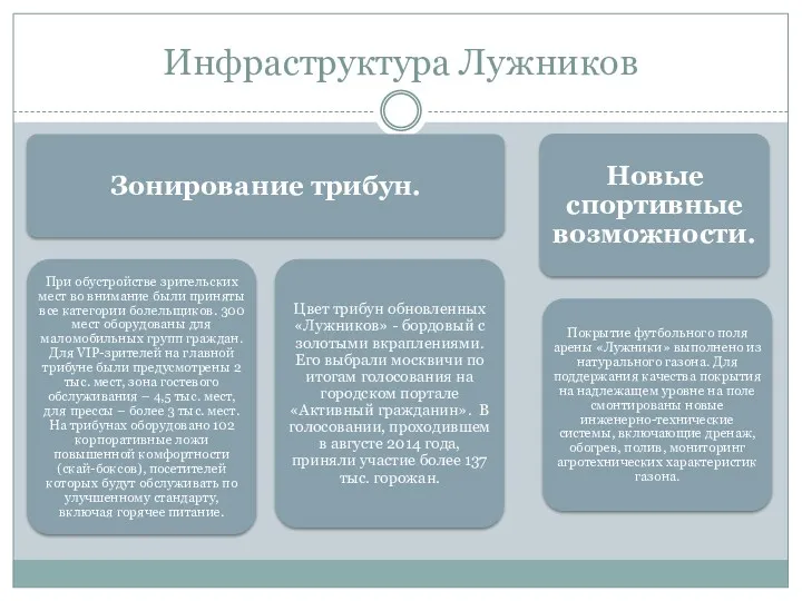 Инфраструктура Лужников