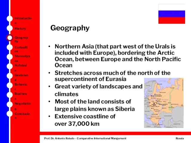 Geography Northern Asia (that part west of the Urals is