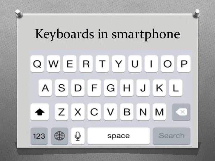 Keyboards in smartphone