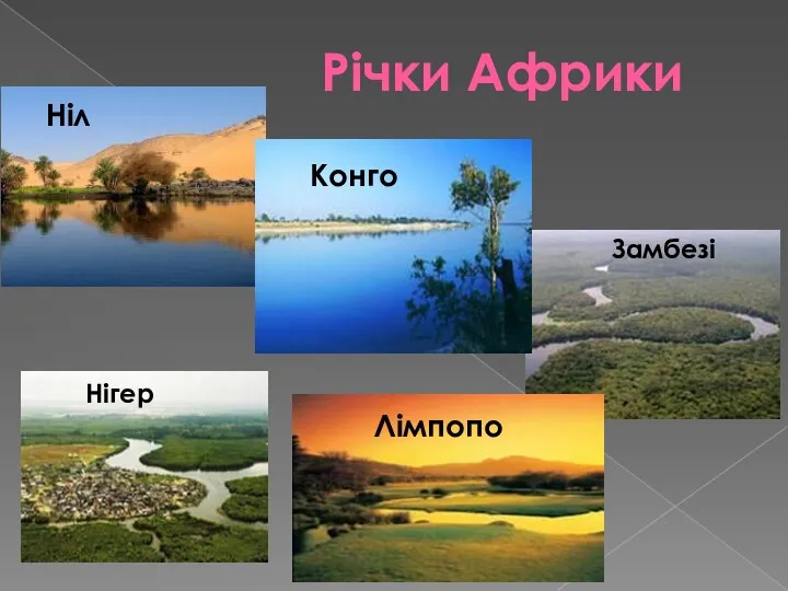 Річки Африки Ніл Конго Нігер Замбезі Лімпопо