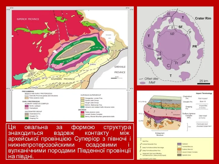 Ця овальна за формою структура знаходиться вздовж контакту між архейської