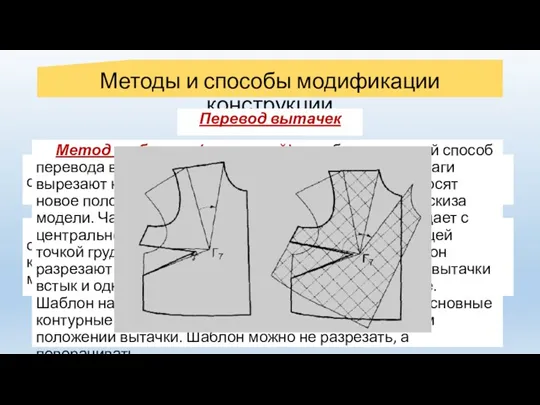 Вытачки – основной элемент конструкции, который обеспечивает объемность форм и