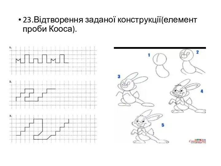 23.Відтворення заданої конструкції(елемент проби Кооса).