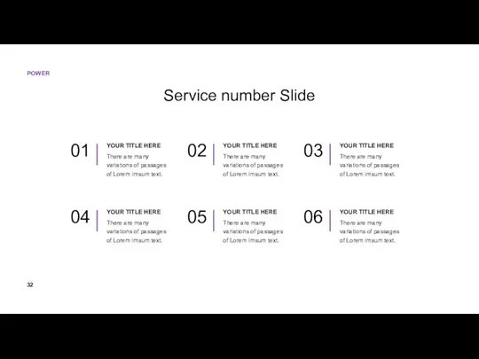 Service number Slide