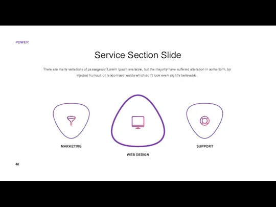 Service Section Slide There are many variations of passages of