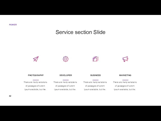Service section Slide