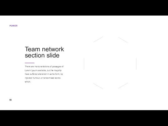 Team network section slide There are many variations of passages of Lorem Ipsum