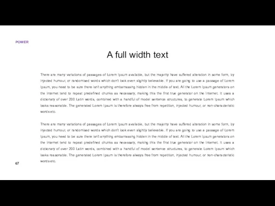 A full width text There are many variations of passages