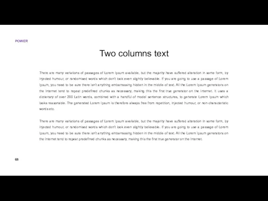 Two columns text There are many variations of passages of Lorem Ipsum available,