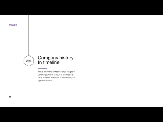 2016 Company history In timeline There are many variations of