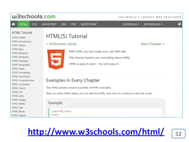 http://www.w3schools.com/html/