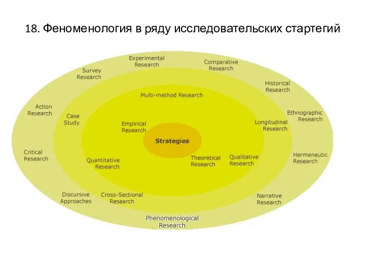 18. Феноменология в ряду исследовательских стартегий