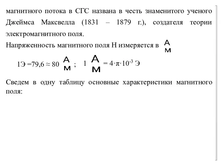 магнитного потока в СГС названа в честь знаменитого ученого Джеймса