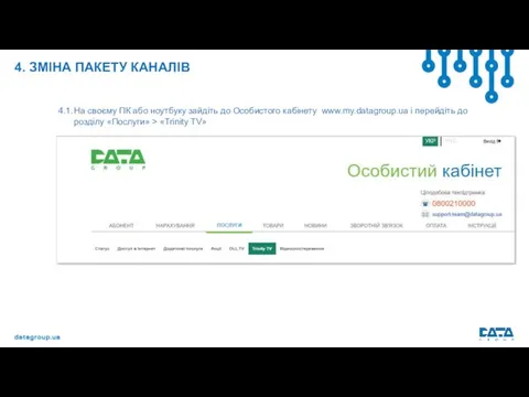 4. ЗМІНА ПАКЕТУ КАНАЛІВ 4.1. На своєму ПК або ноутбуку