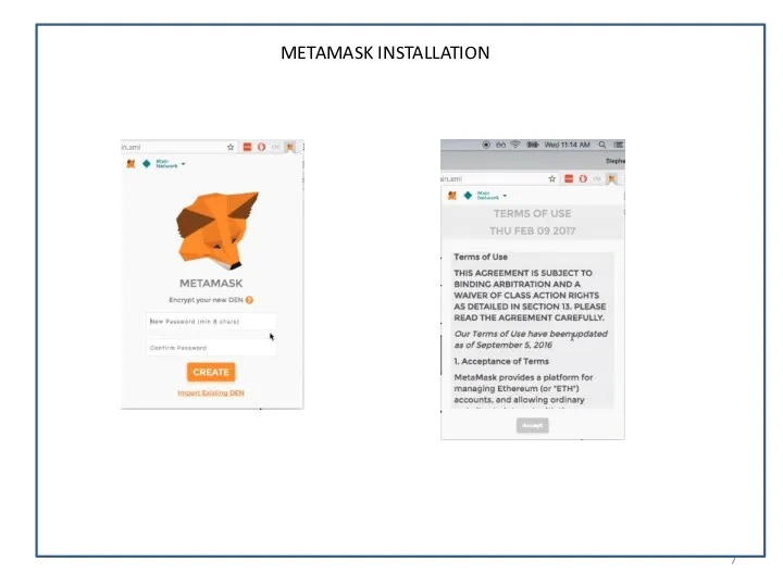 METAMASK INSTALLATION