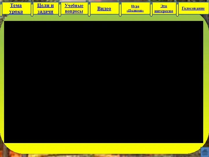 Цели и задачи Тема урока Учебные вопросы Видео Игра «Полигон» Это интересно Голосование