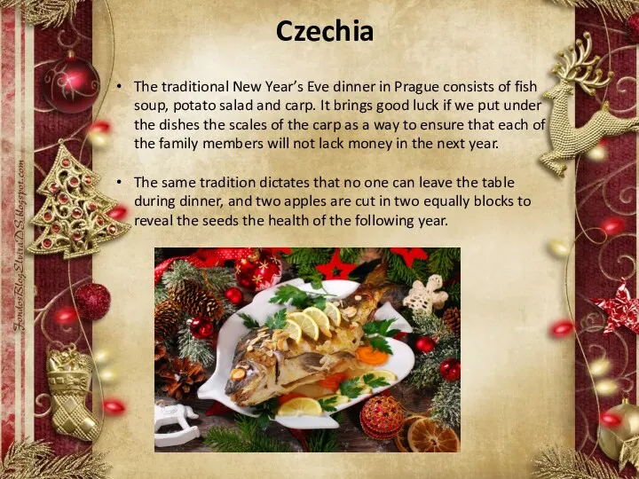 England In Czechia The traditional New Year’s Eve dinner in