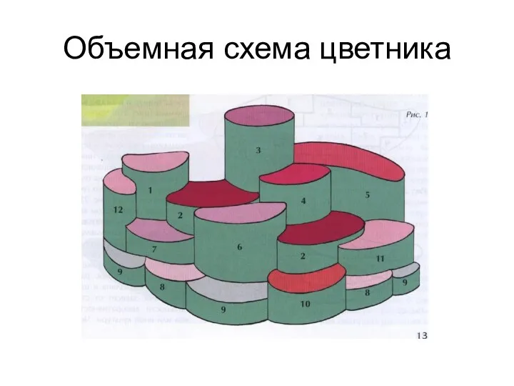 Объемная схема цветника